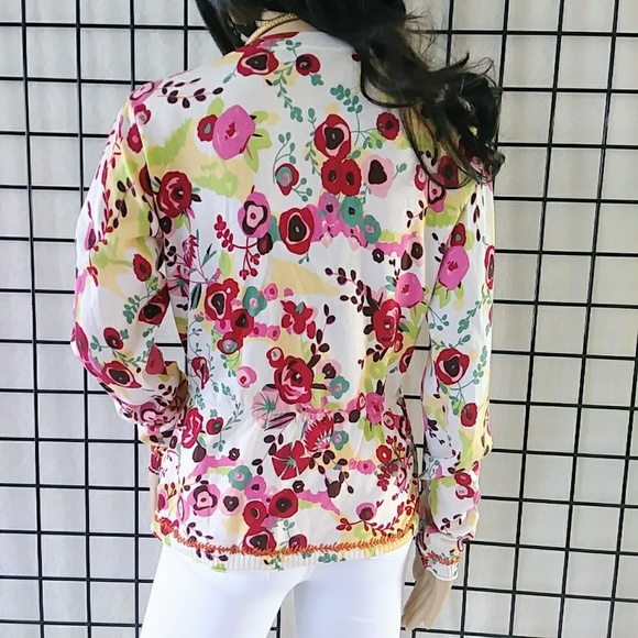 SALE! NEW Kenzo Sz L Poppy Floral Cardigan Sweater - Picture 6 of 8
